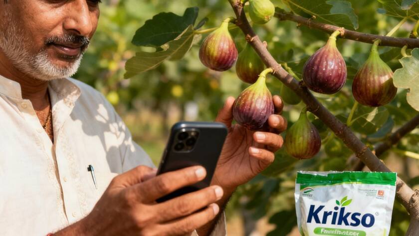 Farmer harvesting fresh figs for sale