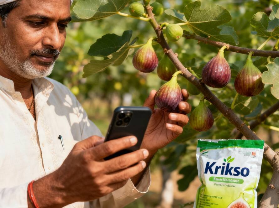 Farmer harvesting fresh figs for sale