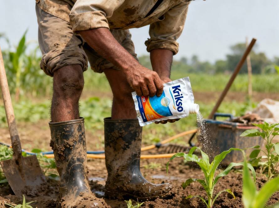 Farmer practicing crop rotation for disease prevention